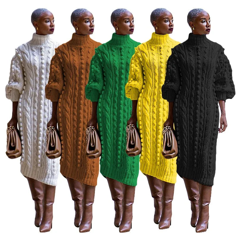 Kara Bold Knitted Sweater Dress