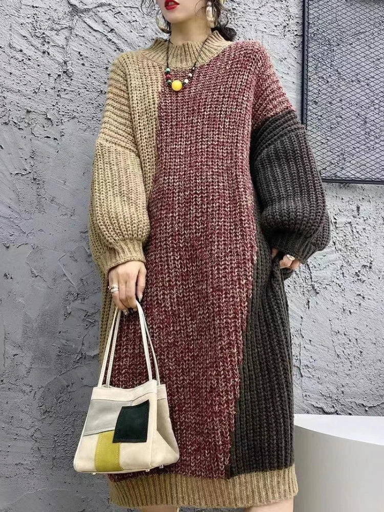 Debbie Oversized Vintage Knit Sweater Dress