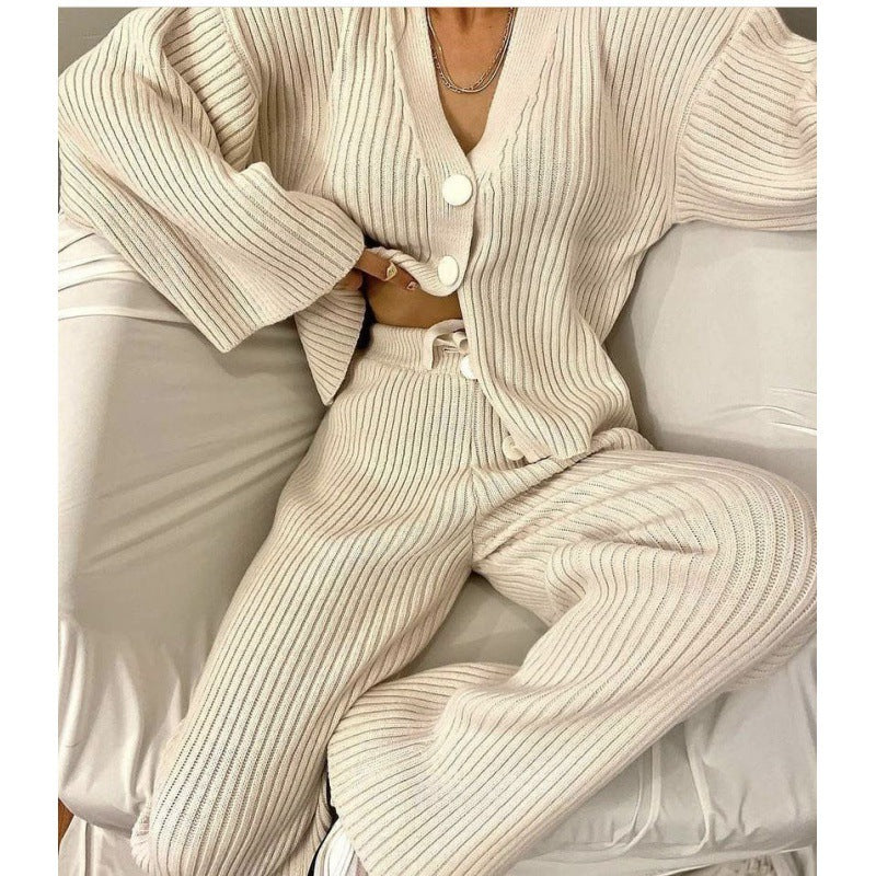 Angella Ribbed Sweater and Pants Set