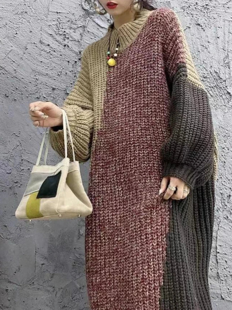 Debbie Oversized Vintage Knit Sweater Dress