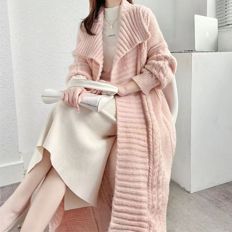 Amiee Oversized Lapel Sweater Jacket