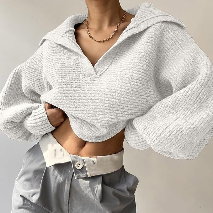 Erana Oversized V-Neck Collar Sweater