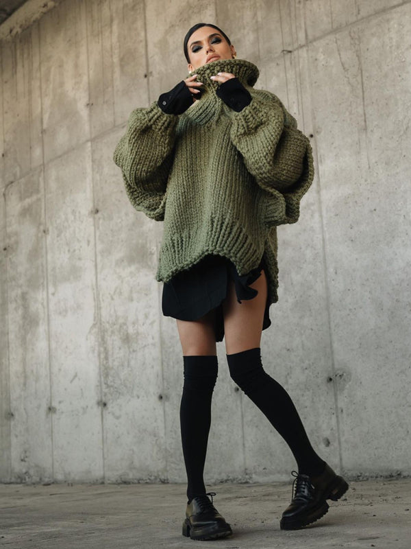 Jana Oversized Fluffy Turtleneck Sweater