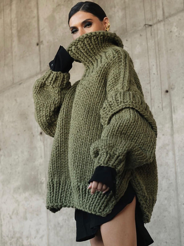 Jana Oversized Fluffy Turtleneck Sweater