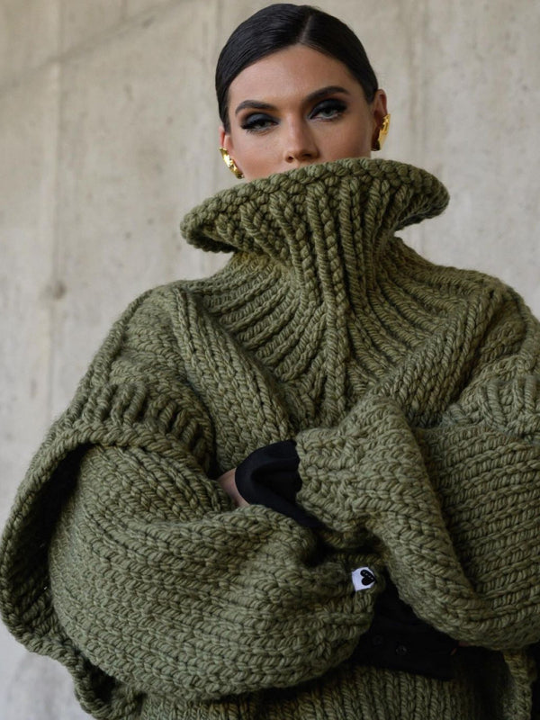 Jana Oversized Fluffy Turtleneck Sweater