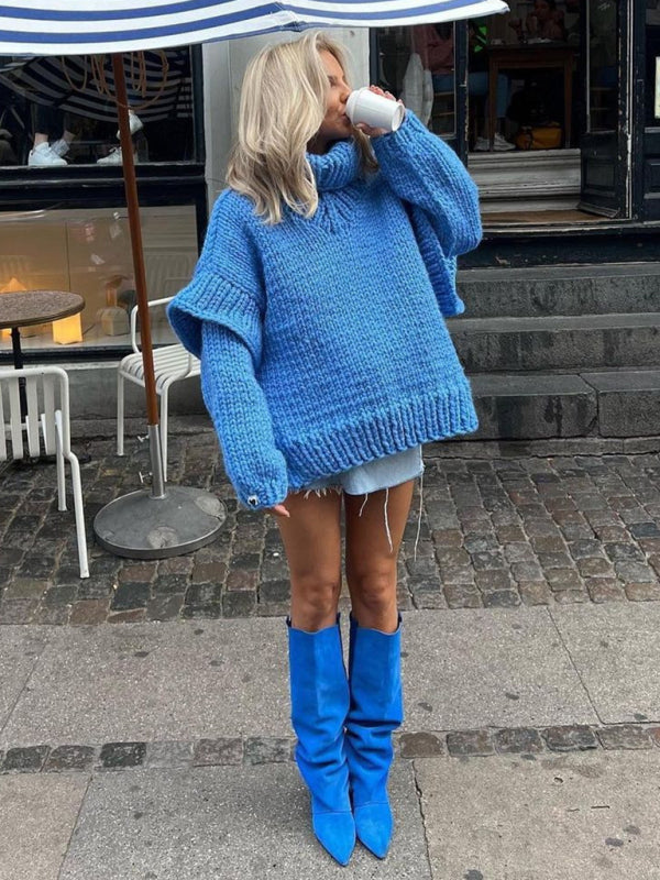 Jana Oversized Fluffy Turtleneck Sweater