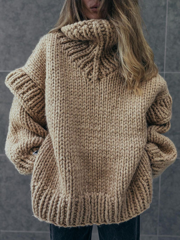 Jana Oversized Fluffy Turtleneck Sweater