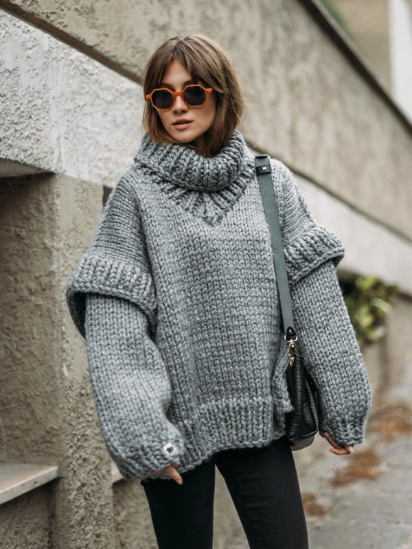 Jana Oversized Fluffy Turtleneck Sweater