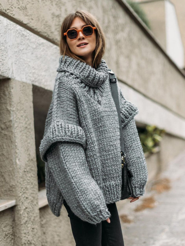 Jana Oversized Fluffy Turtleneck Sweater