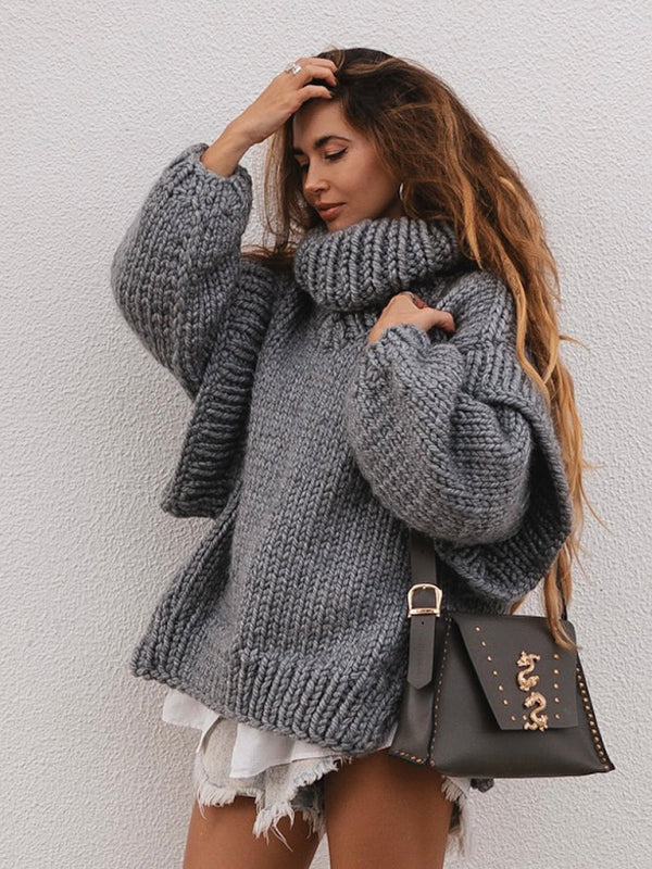 Jana Oversized Fluffy Turtleneck Sweater