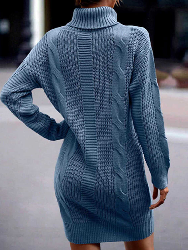 Yasmine Cable Knit Sweater Dress