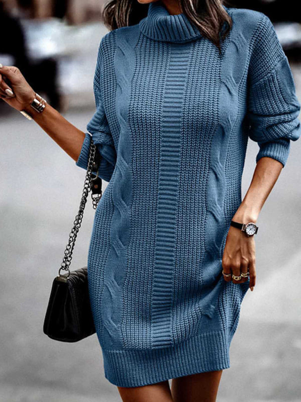 Yasmine Cable Knit Sweater Dress