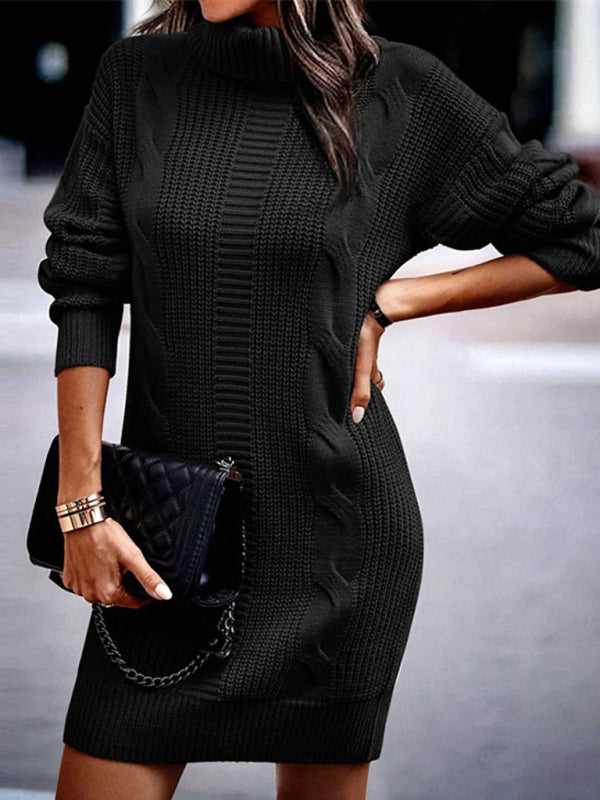 Yasmine Cable Knit Sweater Dress