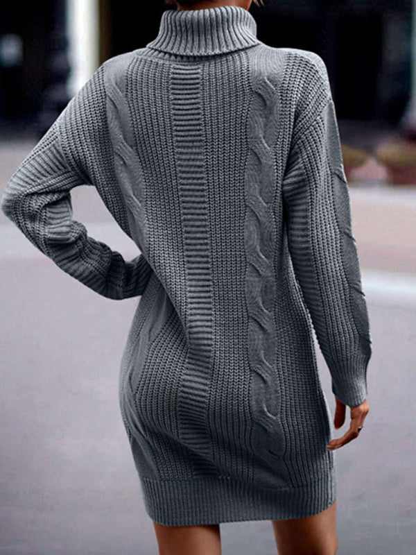 Yasmine Cable Knit Sweater Dress