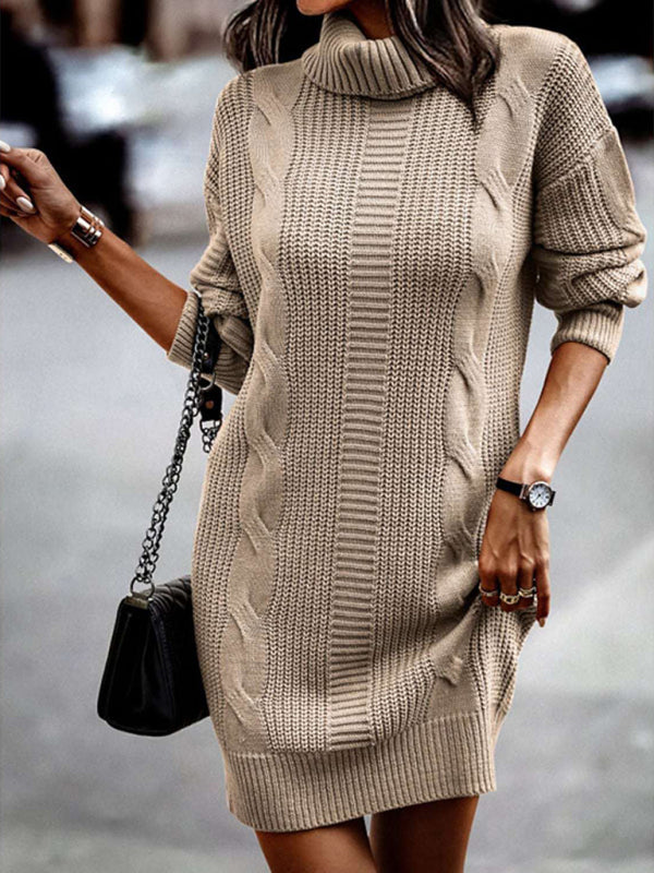 Yasmine Cable Knit Sweater Dress