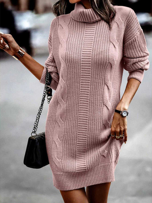 Yasmine Cable Knit Sweater Dress